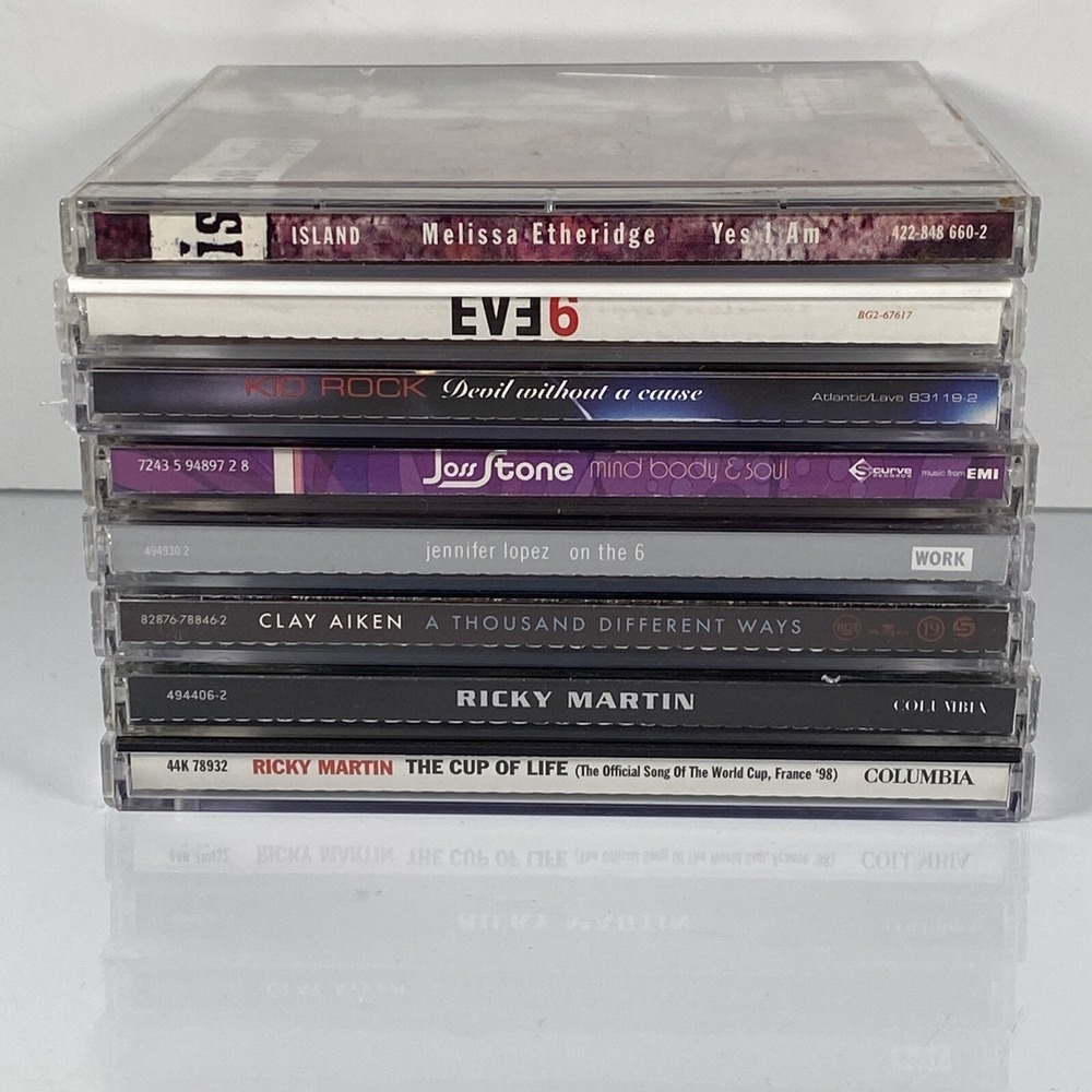 Lot Of‎ 8 CD's 90s 00s Pop Rock EVE6 Kid Rock JENNIFER LOPEZ RICKY MARTIN AIKEN